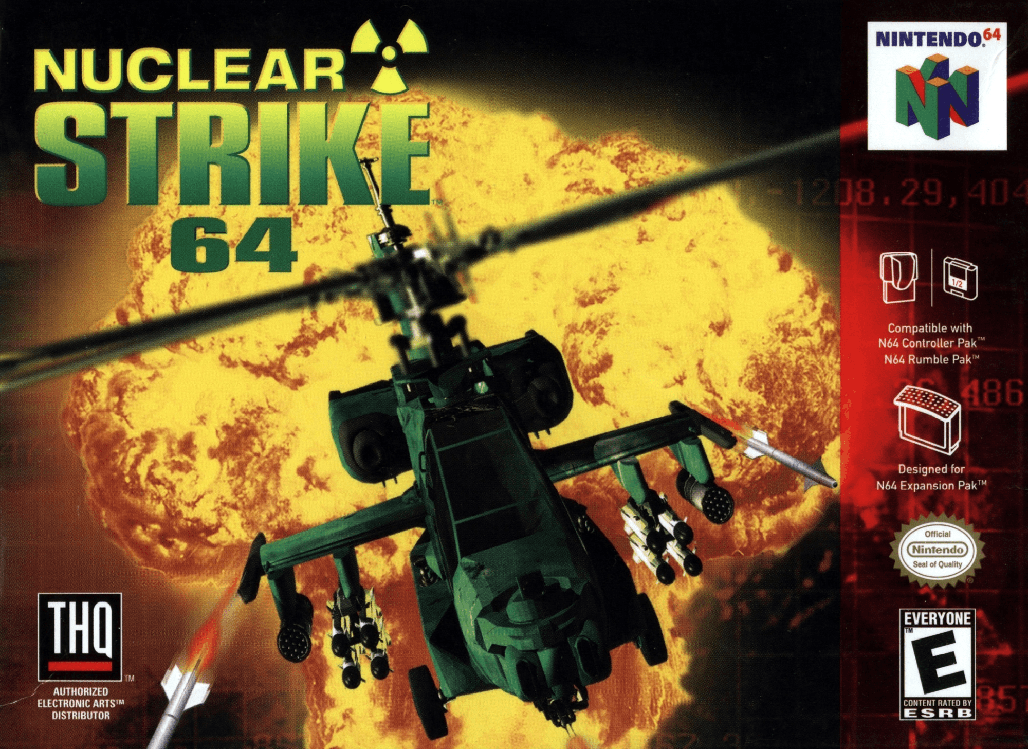 Nuclear Strike 64 box art for Nintendo 64